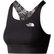 The North Face Flex Rev Bra Γυναικείο Μπούστο Asphalt Grey Abstract Lightning Print