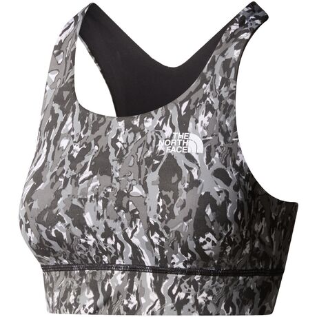 The North Face Flex Rev Bra Γυναικείο Μπούστο Asphalt Grey Abstract Lightning Print