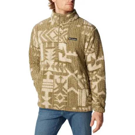 M Rugged Ridge™ II Sherpa 1/2 Snap Stone Green Passages Print Ανδρική Μπλούζα Fleece Columbia