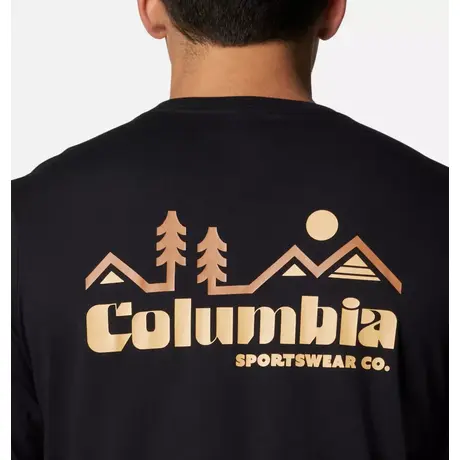 T-Shirt Columbia Ανδρικό Μακρυμάνικο CSC&trade; Seasonal Logo LS Tee Black/Peaked Badge